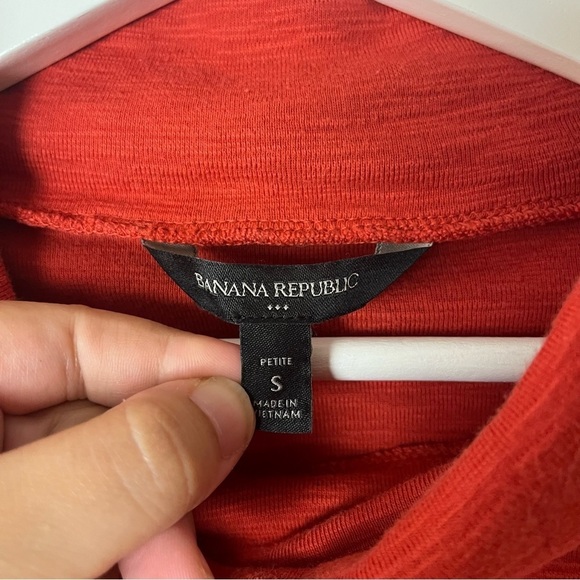 Banana Republic Orange Cropped Cowl Neck Top Sweater Small Petite - Picture 4 of 6